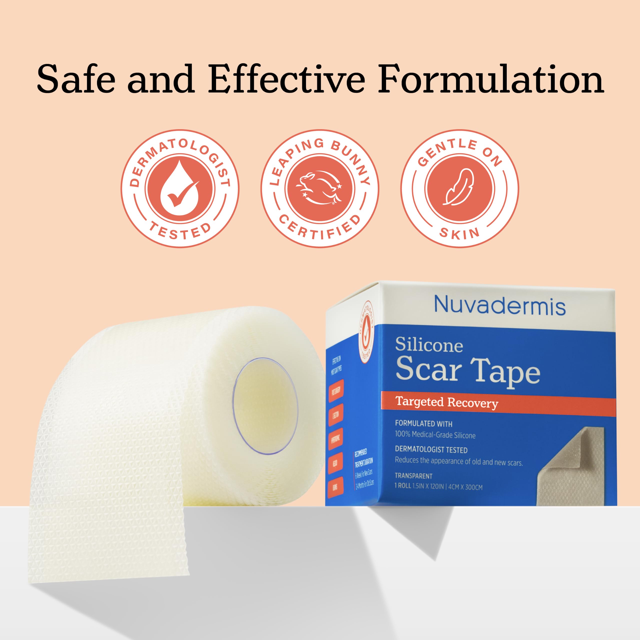 Amazon.com: NUVADERMIS Clear Silicone Scar Tape for Surgical Scars