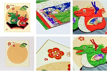 押し絵、タペストリ－　福すけ Amazon.co.jp: さくらほりきり 大色紙 かんたん押絵 円満福鈴辰