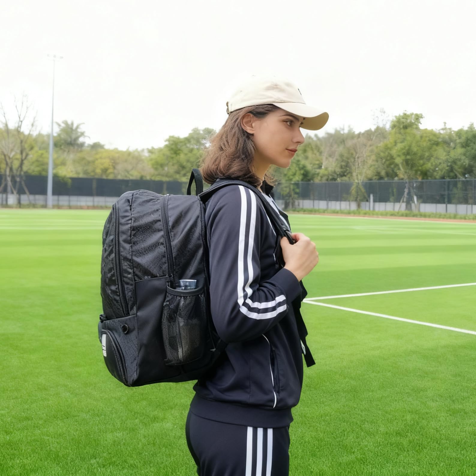 Athletico Nationale voetbaltas - rugzak voor voetbal, basketbal en volleybal inclusief aparte schoenplaatjes en balvakken (zwart