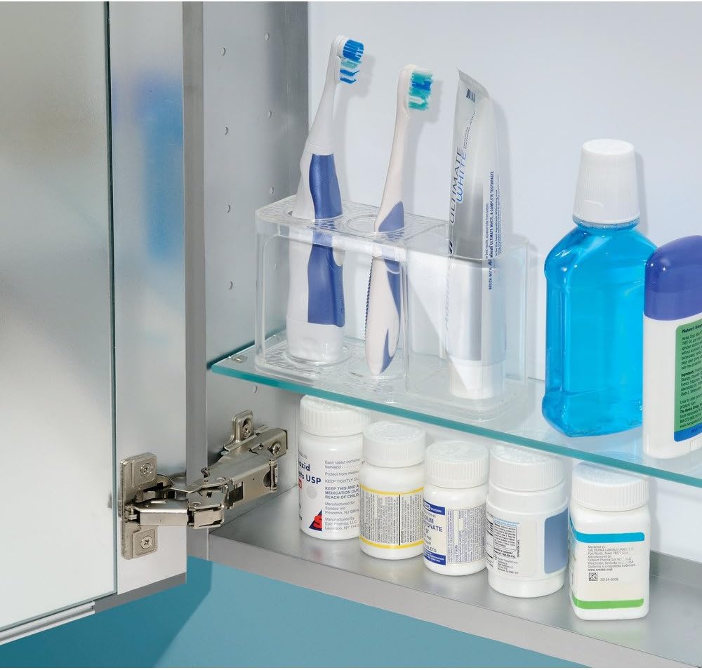 インターデザイン(Interdesign) Toothbrush Stand, 5.72 x 17.02 x 10.16, Clear