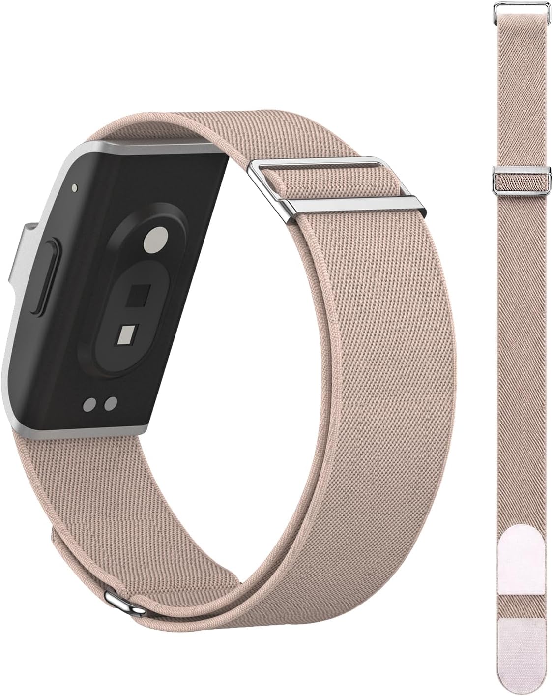 Elastic Nylon Loop Strap Compatible with Hume Band, Adjustable Slider Buckle Replacement Band for Hume Health Band, Soft Woven Wristband for Sleep, Recovery and Daily Wear