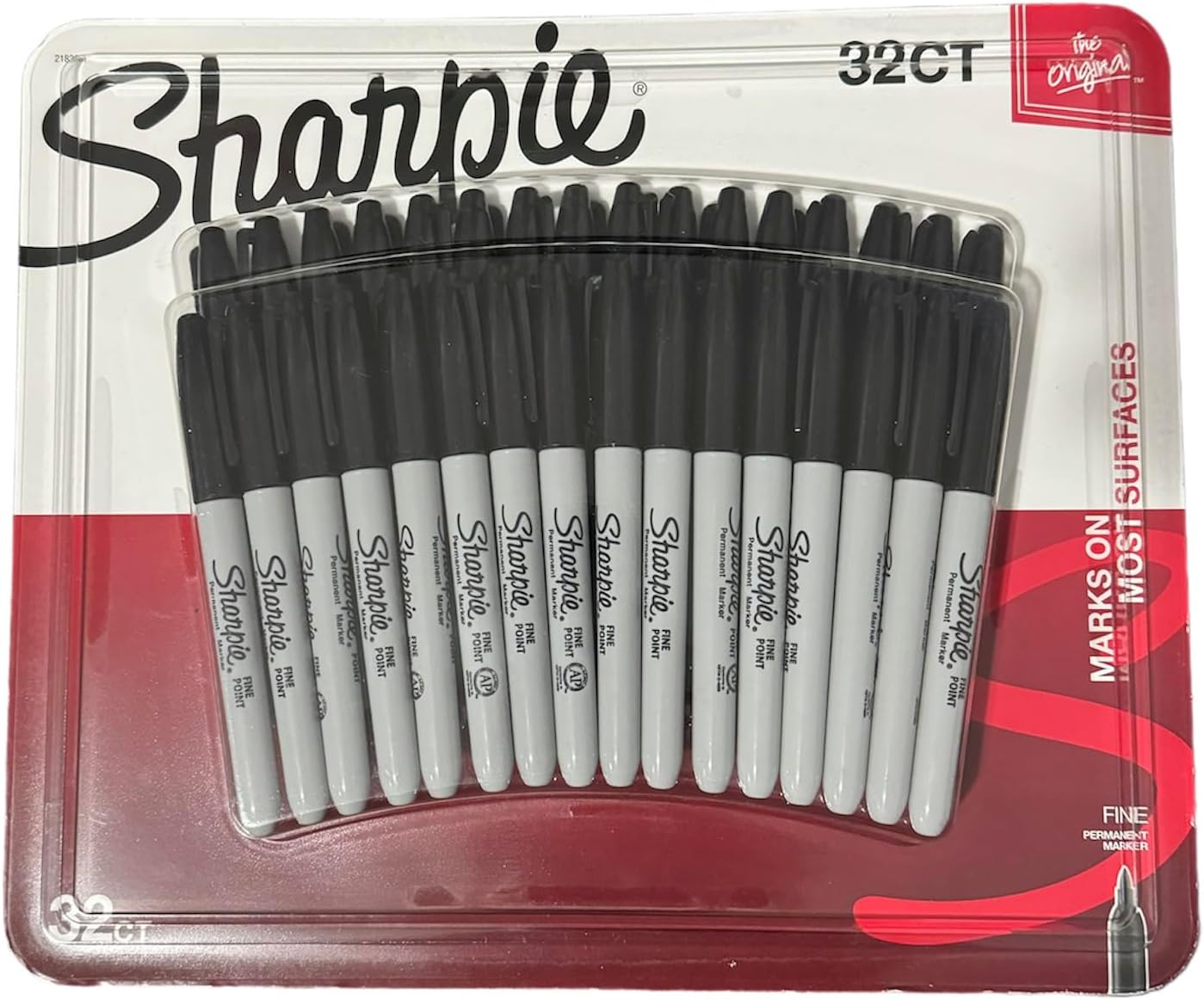 SHARPIEPermanent Markers | Fine Point | 32 Count (Black)