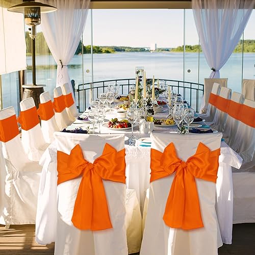 Miniatura 30 de Bencailor 24 caminos de mesa de satén a granel de 12 x 108 pulgadas de largo, mantel de tela suave brillante para banquete de boda, cumpleaños