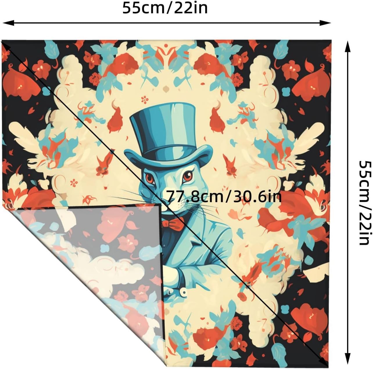 Magician rabbit Bandanas for Women Men Fashion Scarf image 4