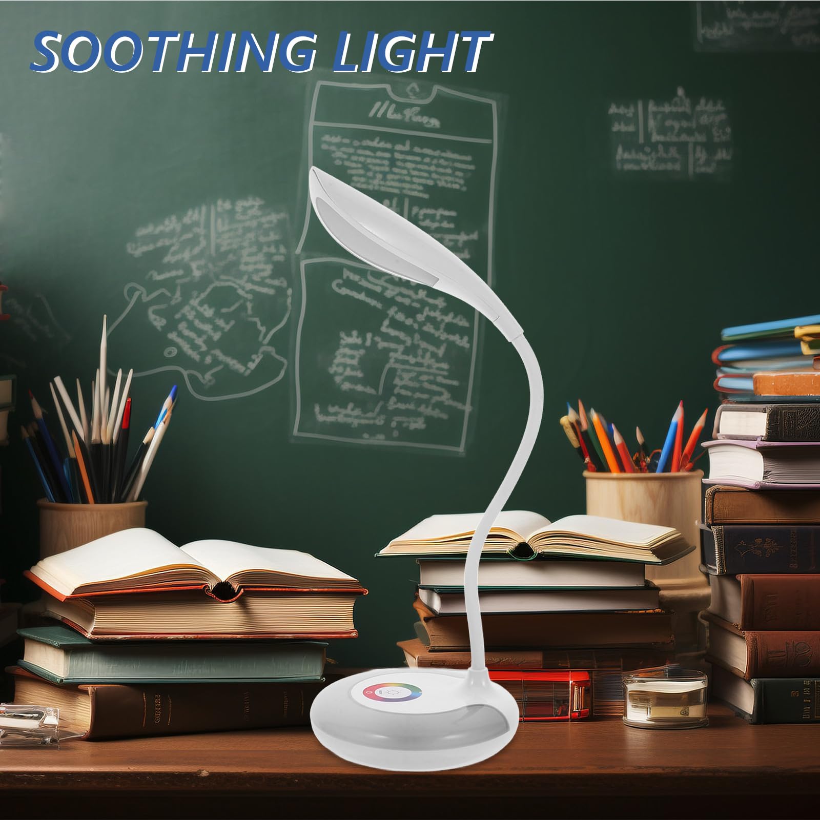 Lampada da Tavolo Touch Dimmerabile con Porta USB Bianca | Abs e Pc, Batteria 1200mah, Controllo Tattile e Ricarica Usb, Adatta per Cameretta e Festival