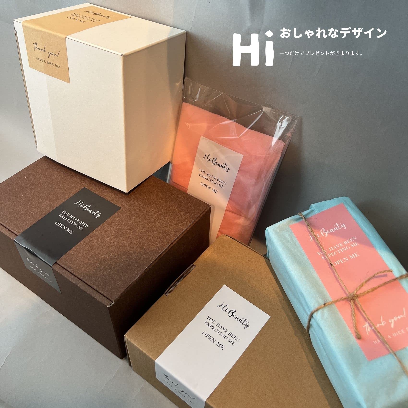 Amazon | ラッピング シール 長方形 thank you シール プレゼント