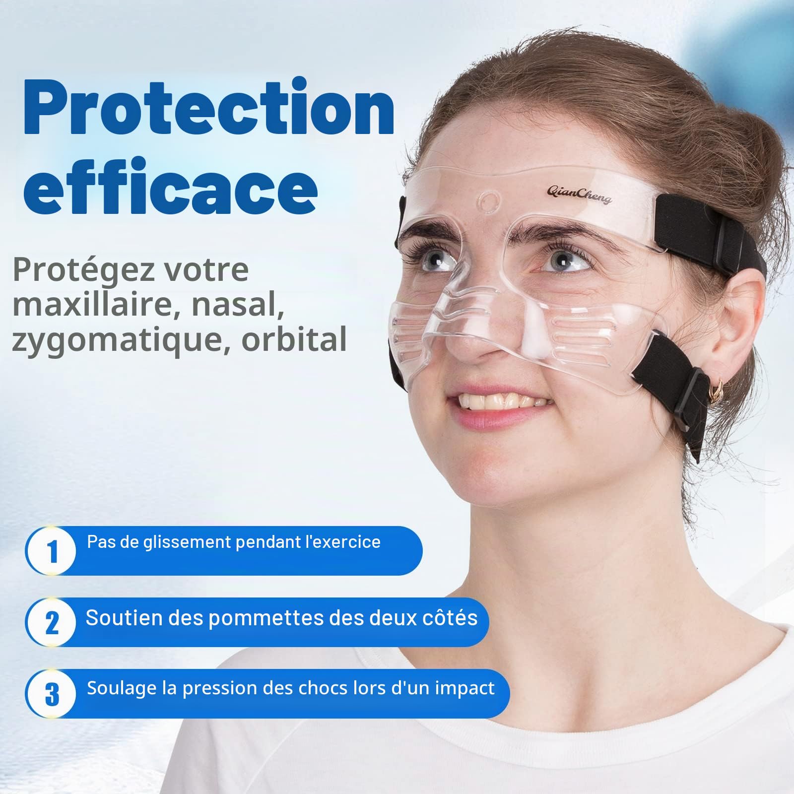 QianCheng QC-L5-S Protège-Nez L5 avec Rembourrage pour Enfants et Adolescents