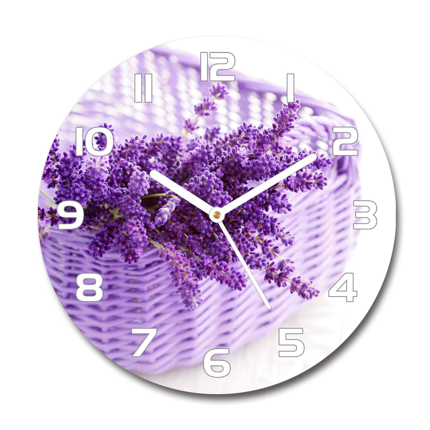 Horloge en verre silencieuse 60x60cm pour salon design Provence