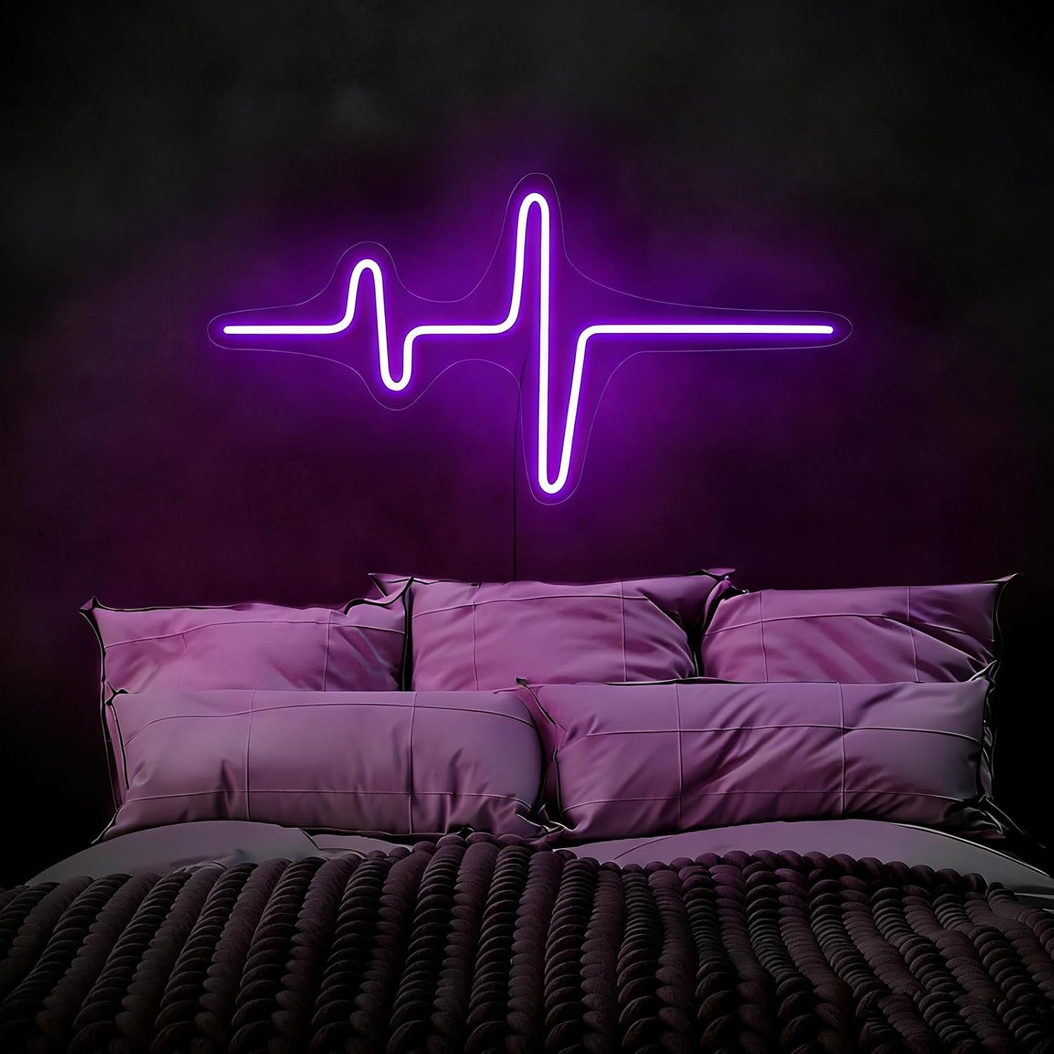 Pulse Led Neon Sign Cool Heartbeat Neon Signs Lights Large Wall Decor for Home Bedroom, Bar, Party, Game Room Size: 35 inch