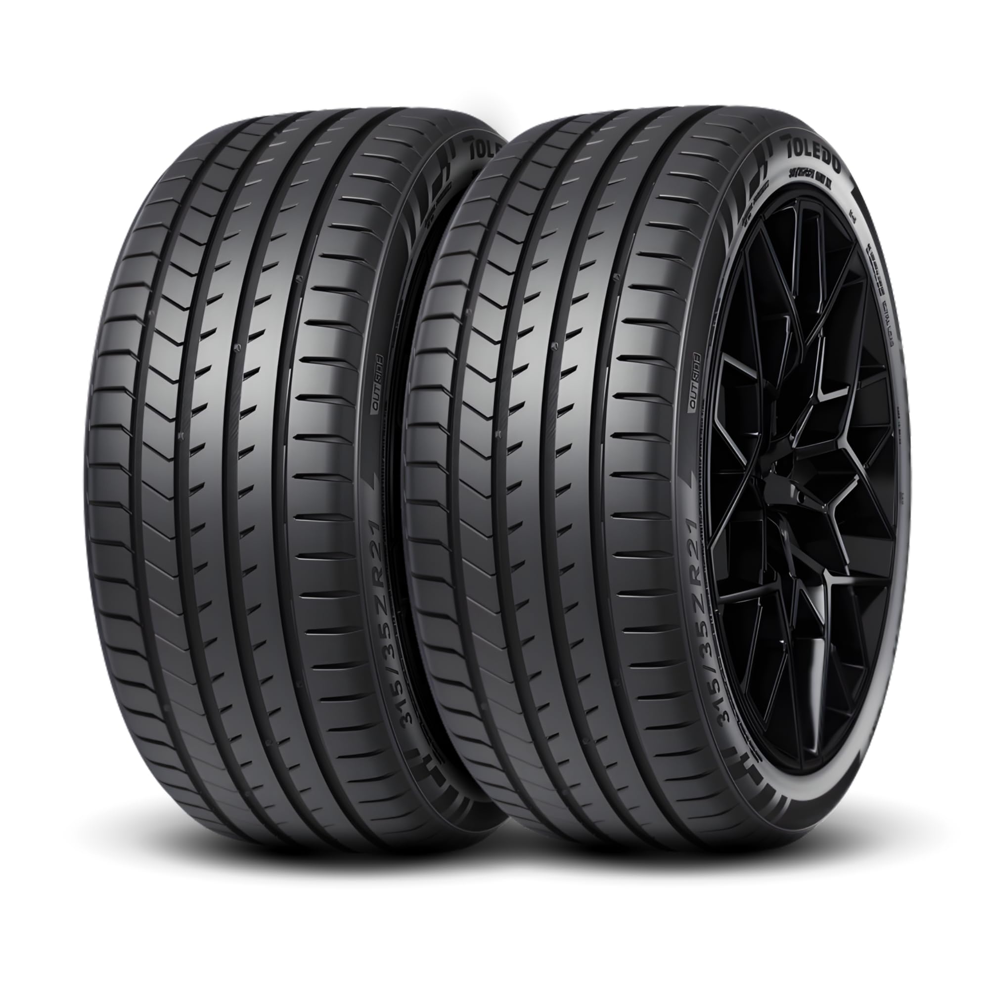 Tectonic 245/40ZR19XL Toledo Firoza Sport 98W | Ultra-High Performance (UHP) All-Season Tire | Premium ZR-Rated Sports & Sedan Radial Tire | 245/40ZR19 | 245 40 19 | 2454019 | (PACK of 4) TIRES ONLY - 3