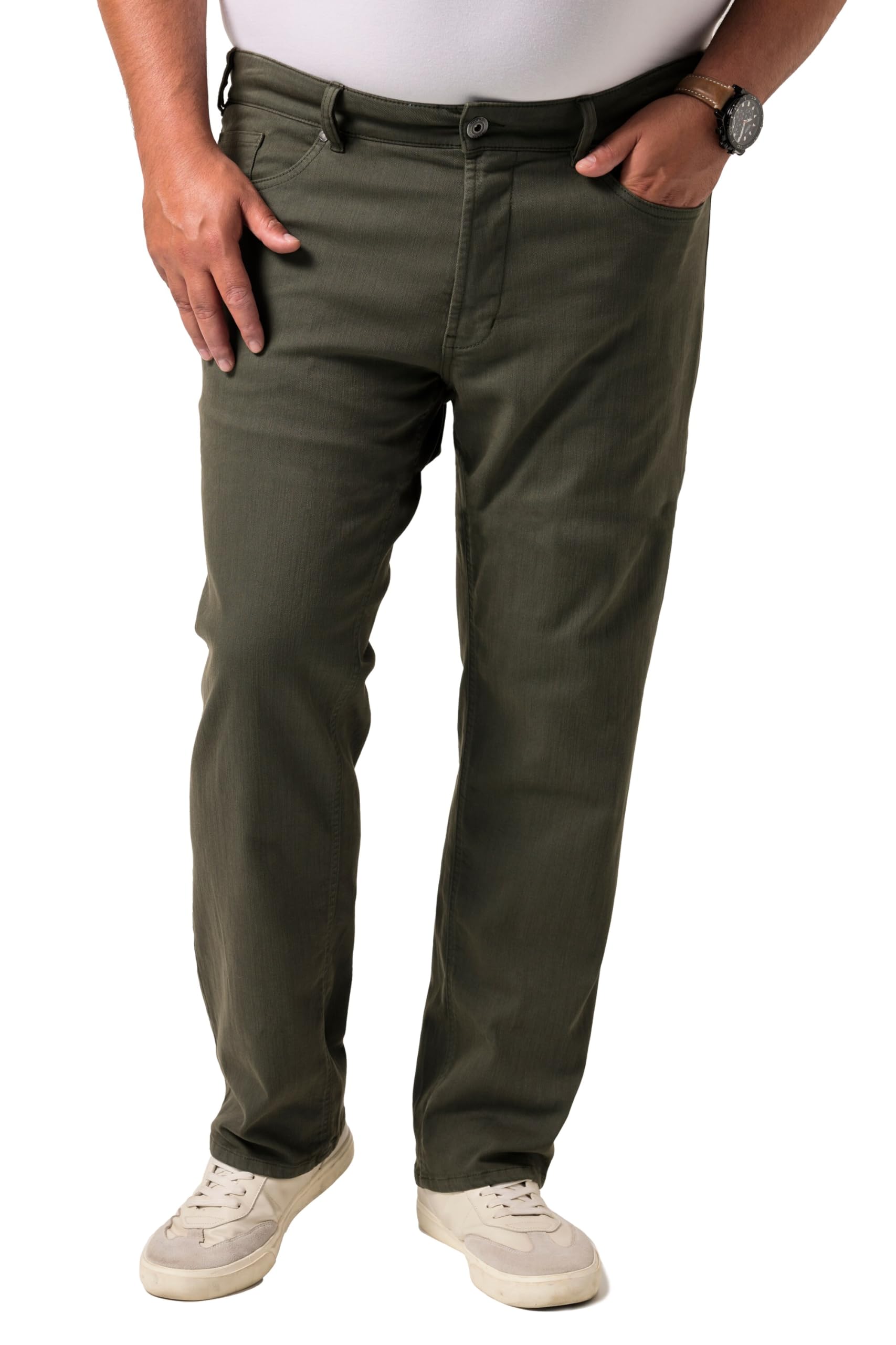 Men Plus Herren große Größen Übergrößen Menswear L-8XL Color-Jeans, Denim, Bauchfit, Regular Fit, 5-Pocket 837654