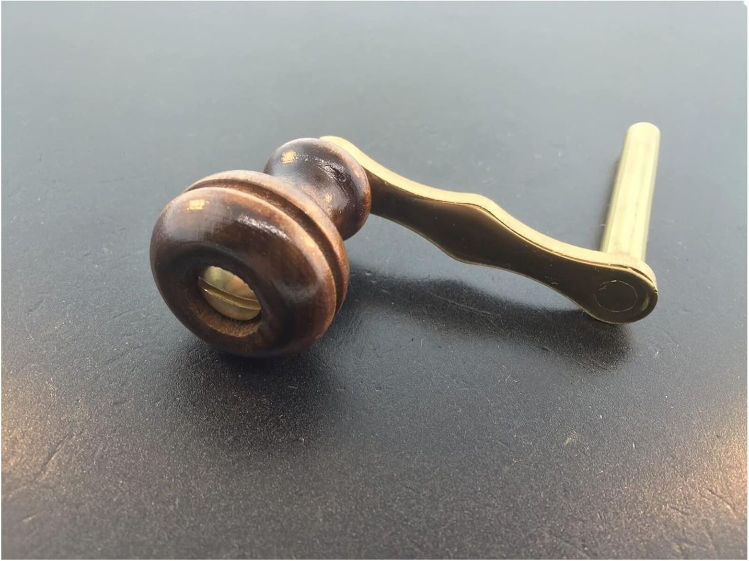 Grandfather Clock Winding Crank Key Brass Shaft Wood Handle 8 or 4 mm USA