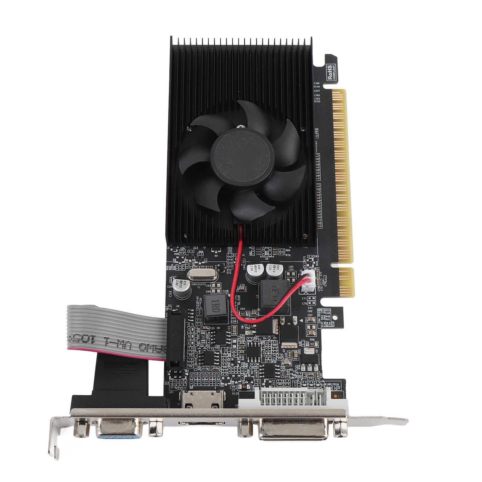 Generic Karta Graficzna do Gier Wydajna pamięć Wideo 2 GB DDR3 Interfejs Multimedialny HD Port VGA DVI dla Entuzjastów Komputerów Stacjonarnych Metalowy materiał PCB