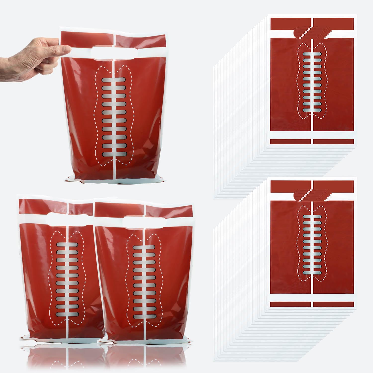 QUERICKY 100Pcs Football Goodie Bags - Party Favor Bags for Kids Birthday Party & Game Day Sports Events Decorations â image 1
