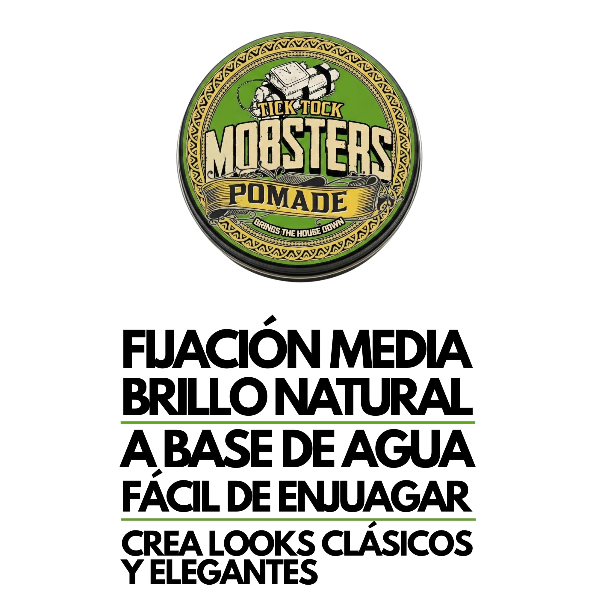 Cera Pelo Hombre Fuerte Fijación - Cera Mate Para Estilo Clásico y Moderno, A Base de Agua, No Grasa, Con Aroma Masculino - Ideal Para Barberos