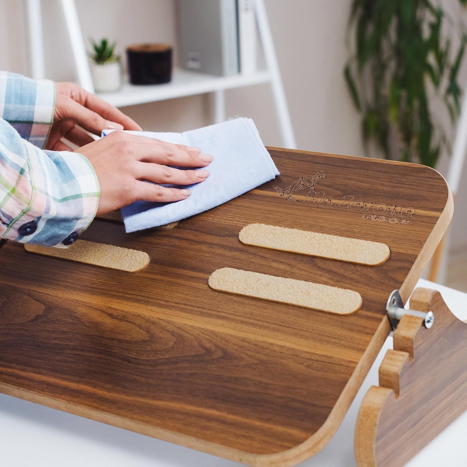 Reposapiés de Madera para Oficina – Reposa Pies Ergonómico con Altura Ajustable y Movimiento Basculante – Mejora la Postura en Escritorio o Teletrabajo