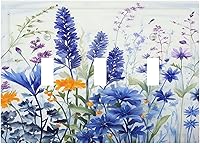 Vista 62 de Cubiertas de salida iridiscentes abstractas coloridas nubes dúplex de 1 cuadrilla, placa de cubierta de interruptor de luz arco iris, placas