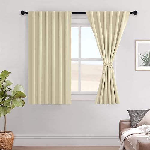 Miniatura 108 de Hiasan Cortinas opacas blancas extra anchas para dormitorio, cortinas opacas térmicas extra anchas de 72 pulgadas de largo, con pestaña trasera,