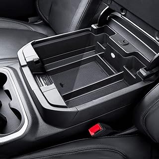 Center Console Organizer Compatible with 2019-2022 GMC Sierra/Chevy Silverado 1500 and 2020 2021-2023 Sierra/Silverado 2500HD/3500HD Accessories, Armrest Tray (Full Console w/Bucket Seats ONLY)