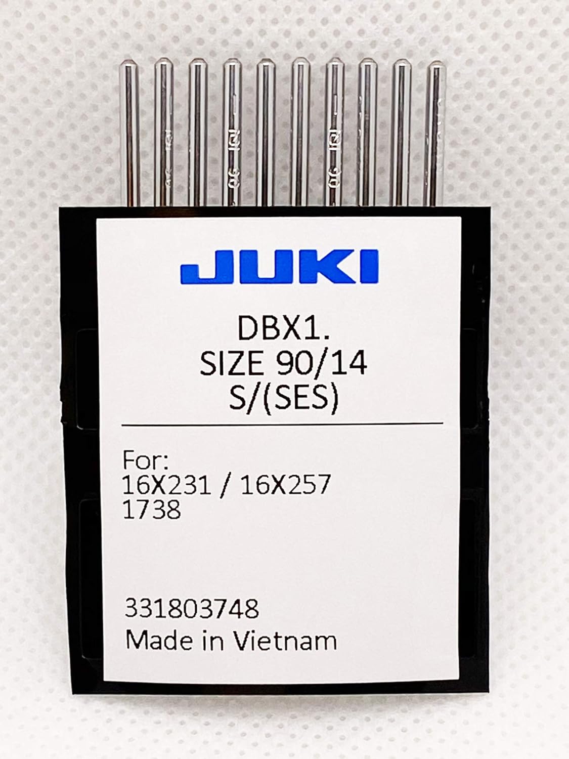 Juki Genuine Needles, System: DBx1, 16x257, Pack of 10 Ballpoint. Size:14/90. Fits Models DDL-5550, DDL-555, DDL-8700, DDL-8300, DDL-9000, and Other Industrial Sewing Machine Model & Brands.
