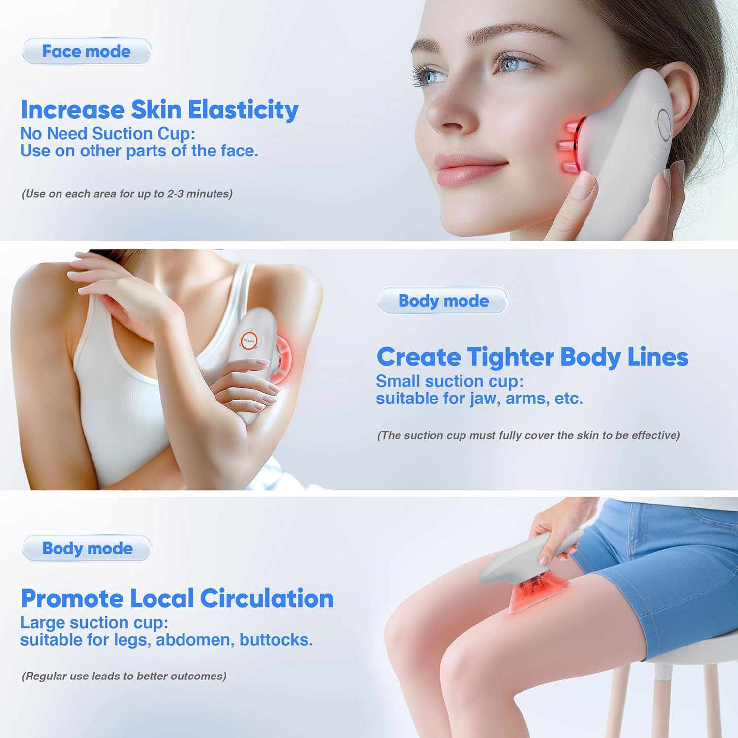 3-in-1 Electric Cellulite Massager, 3-in-1 Body Sculpting Machine -3 Modes Adjustable Body Sculpting Machine- Home Use Cupping Therapy Tool for Back, Belly, Waist, Arms, Legs-White 6 719mqAQF0ML. AC SL1500