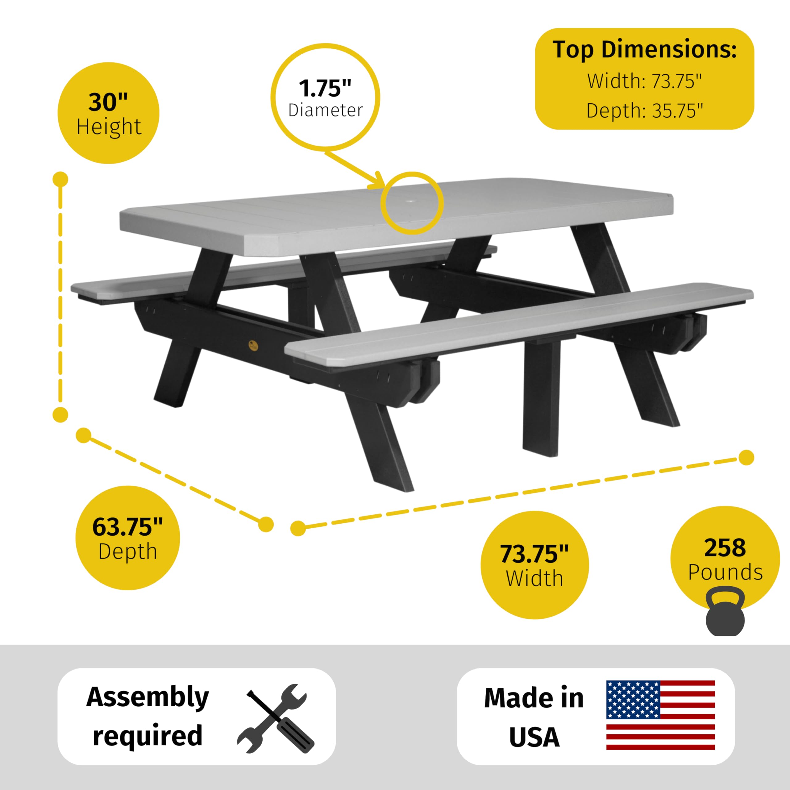 Lippert Baja Overlanding 3-Piece Chair & Table Set, 600-Denier Polyester Folding Chairs, Dual Cupholders, Innovative Scoop for Ultimate Comfort, Fold-up Convenience - 2022114831