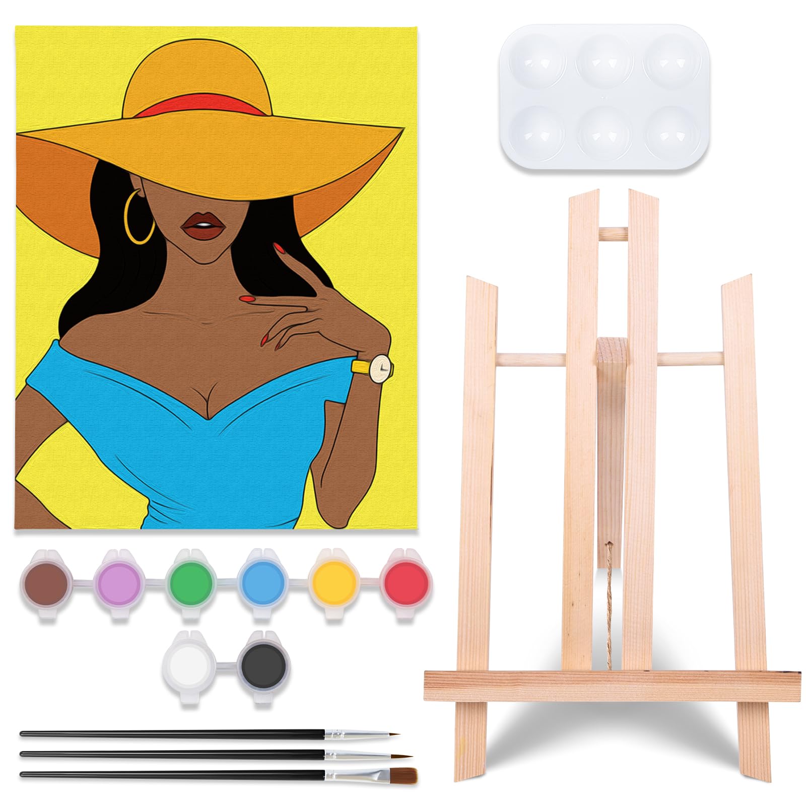 Amazon.com: VOCHIC Canvas Painting Kit Pre Drawn Canvas for Paint Adult ...