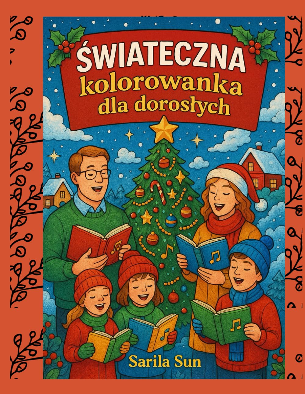 Świąteczna kolorowanka dla dorosłych.