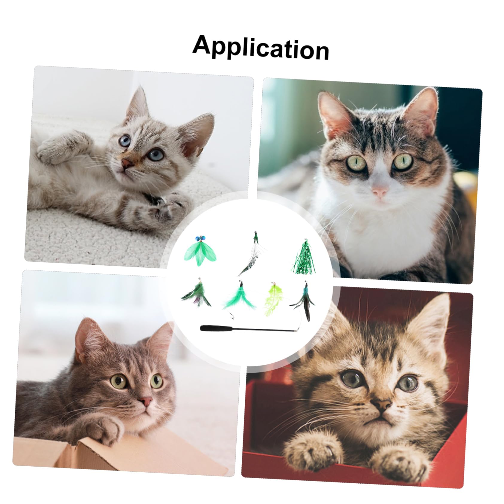 INOOMP 24pièces Kit De Jouets Interactifs pour Chats avec De Plume Et Accessoires Amusants pour Chats Actifs