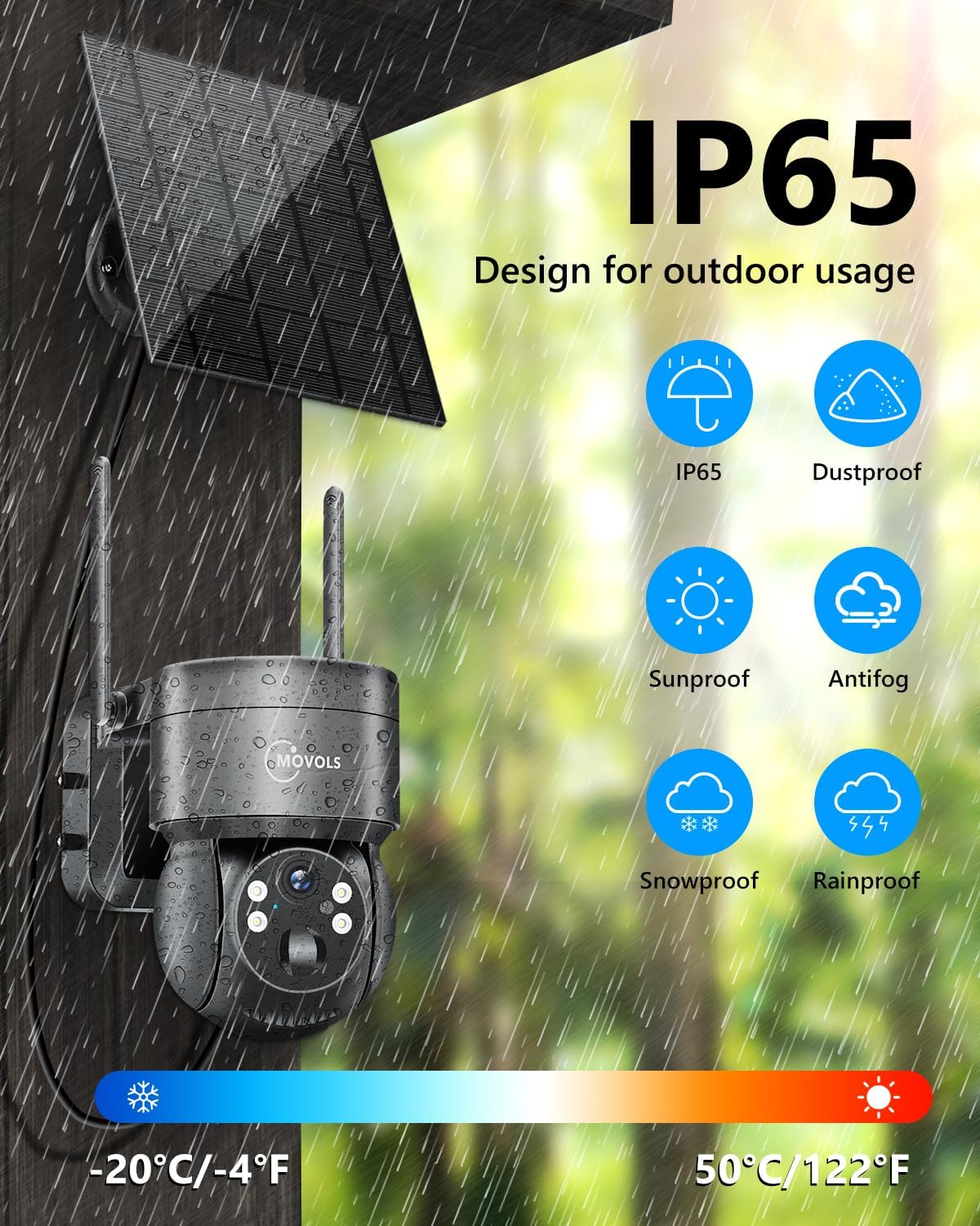 360 Days Free Data 4G LTE Cellular Solar Security Camera Wireless Outdoor, No WiFi Off Grid Solar Powered Camera Work with TUYA app 360° Viewing,Dual Storage(Support Built-in 4G Cellular Network Only) - Image 8