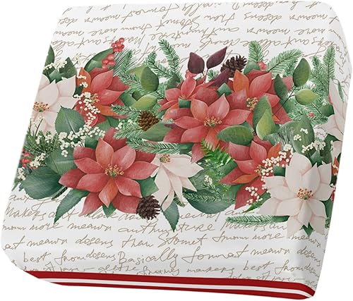 Fundas de cojín para sofá de Pascua navideñas, funda elástica para sofá con parte inferior elástica, fundas de sofá botánicas de Navidad color rojo