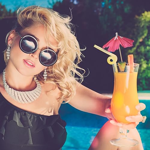 Miniatura 7 de 144 palillos de cóctel para sombrilla hawaiana tropical Luau fiesta, palillos de dientes, decoración de cupcakes para verano, piscina, decoraciones