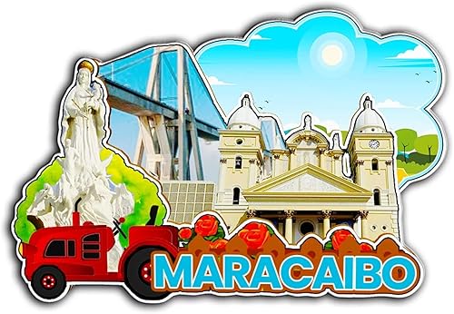 Maracaibo Venezuela imán de nevera imán de madera 3D monumentos de viaje coleccionables recuerdos decoración hecha a mano -2155