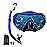 Snorkel mask Snorkeling Set for Adults and Youth, Diving mask and Full Dry Snorkel Swim Googles is Suitable for Snorkeling, Dive Scuba Diving, Swimming (Blue)