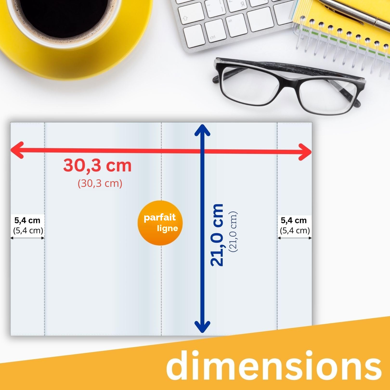 Lot de 15 protège-cahiers en verre transparent extra résistant 15,1 x 21 cm polypropylène recyclable indélébiles
