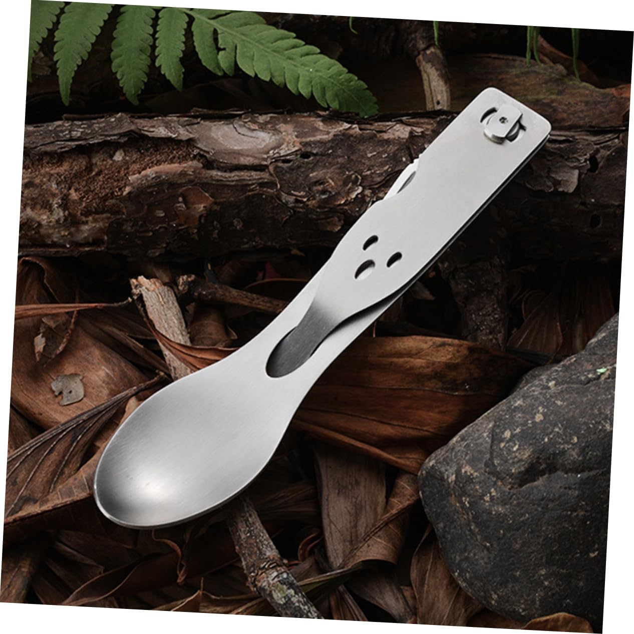 Toddmomy Juego de Cubiertos para Camping Reutilizables para Cocinar al Aire Tenedor Y Cuchara para Picnic Y Hogar.