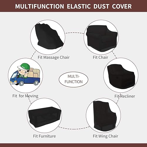 Miniatura 4 de Easy-Going Funda para sillón de masaje, fundas para sillón reclinable, protector de muebles para mudanzas, funda a prueba de polvo, fundas de sofá,