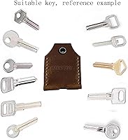 Vista 3 de handmade Keychain leather Protective Key Case Cover key fob protector Key Holder Small Home Storage Bag Key Ring Pouch