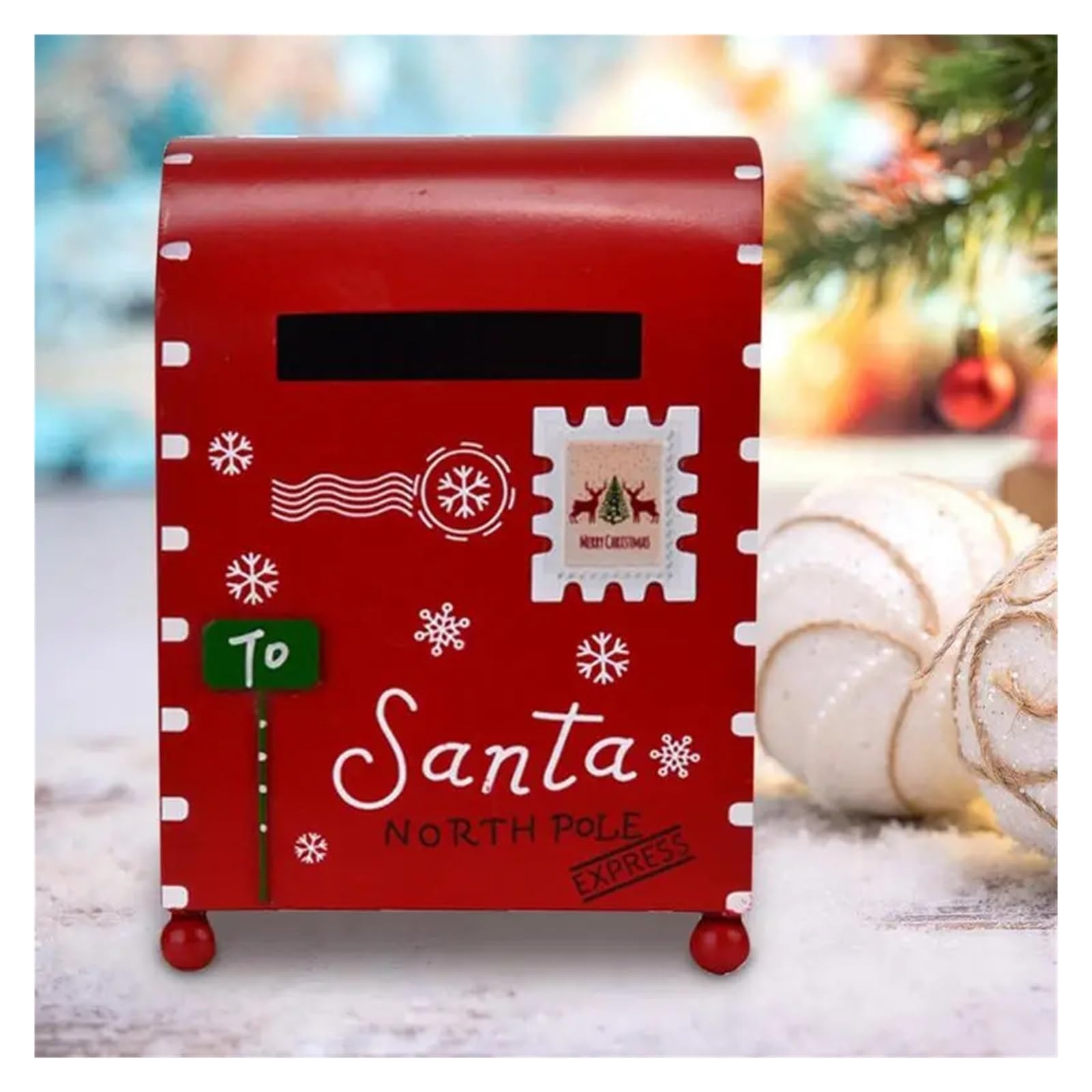 Boîte aux lettres de Noël en fer forgé ornement créatif de jardin