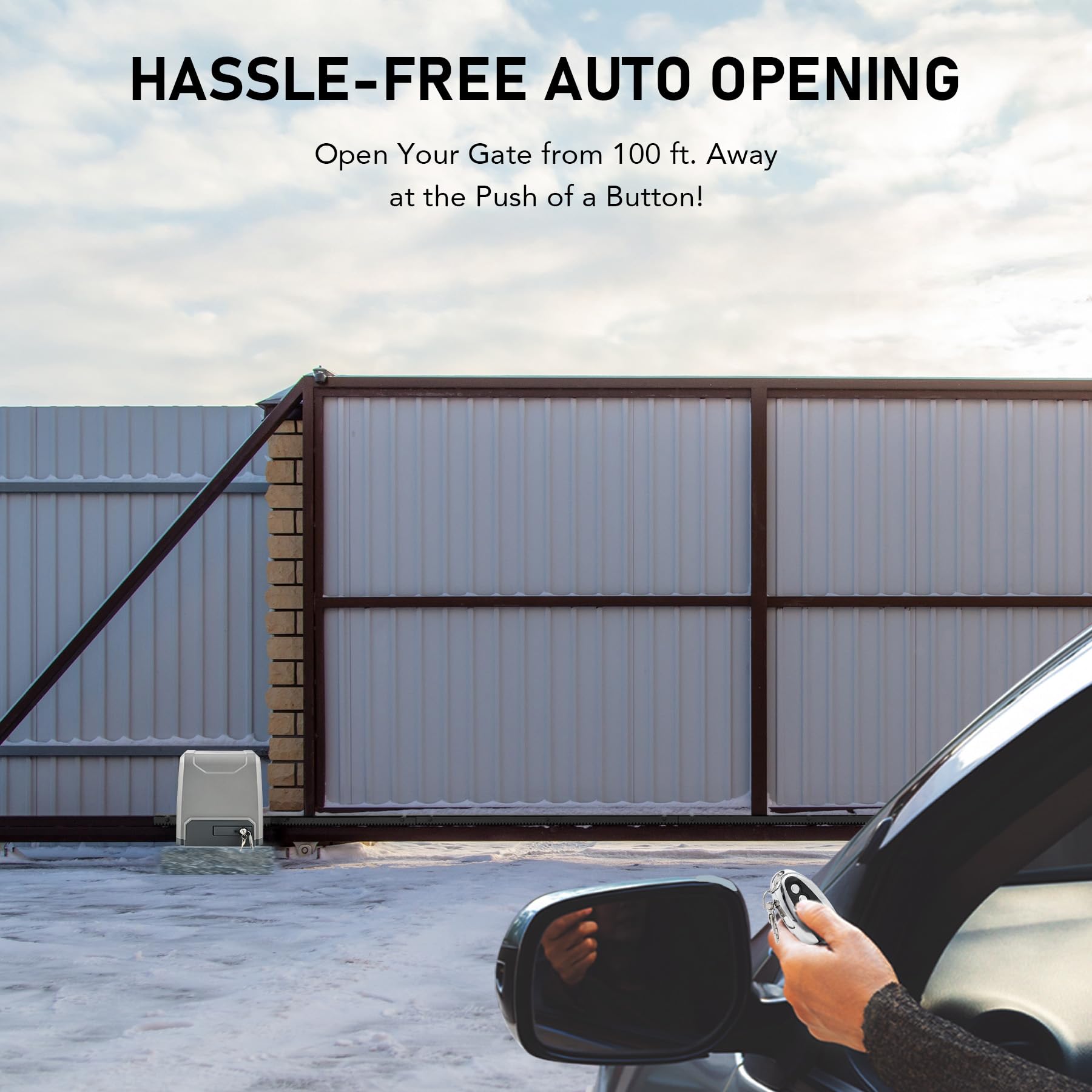 Amazon.com: CO-Z 3300lb Rack Driven Sliding Gate Opener with Alarm