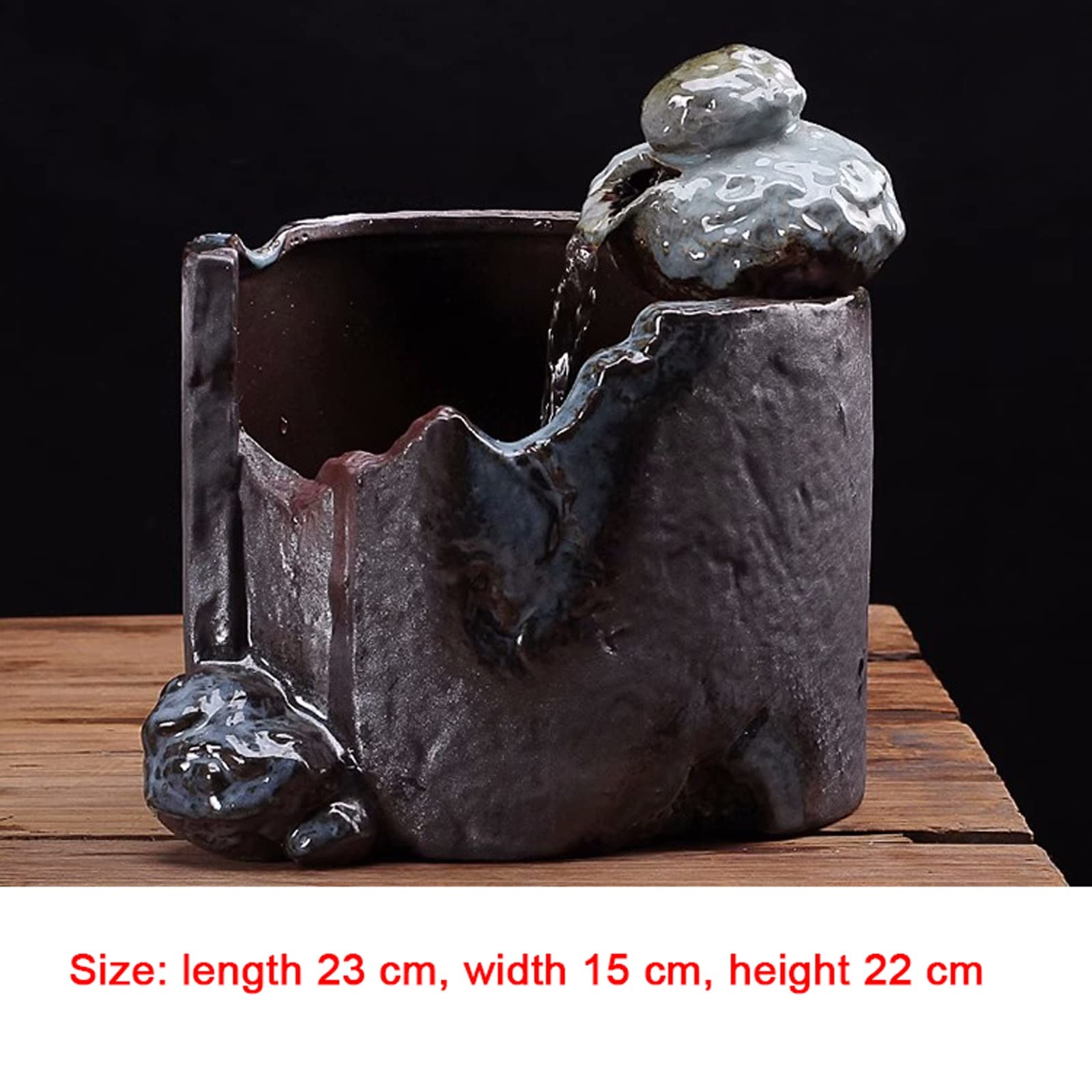fontana da tavolo Cascate for interni Fontane Colonna Vaso in ceramica Fontana da tavolo Feng Shui Fontana da tavolo con pompa automatica I migliori regali for la casa for amici o famiglia fontana dec