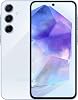 Samsung Galaxy A55 5 G Smartphone Dual SIM RAM 8 GB  Internal memory 128 microSD slot OLED display 6.6 2340 x 1080 Pixel 120 Hz Triple camera 50 MP 12 5 front camera 32 awesome ice blue