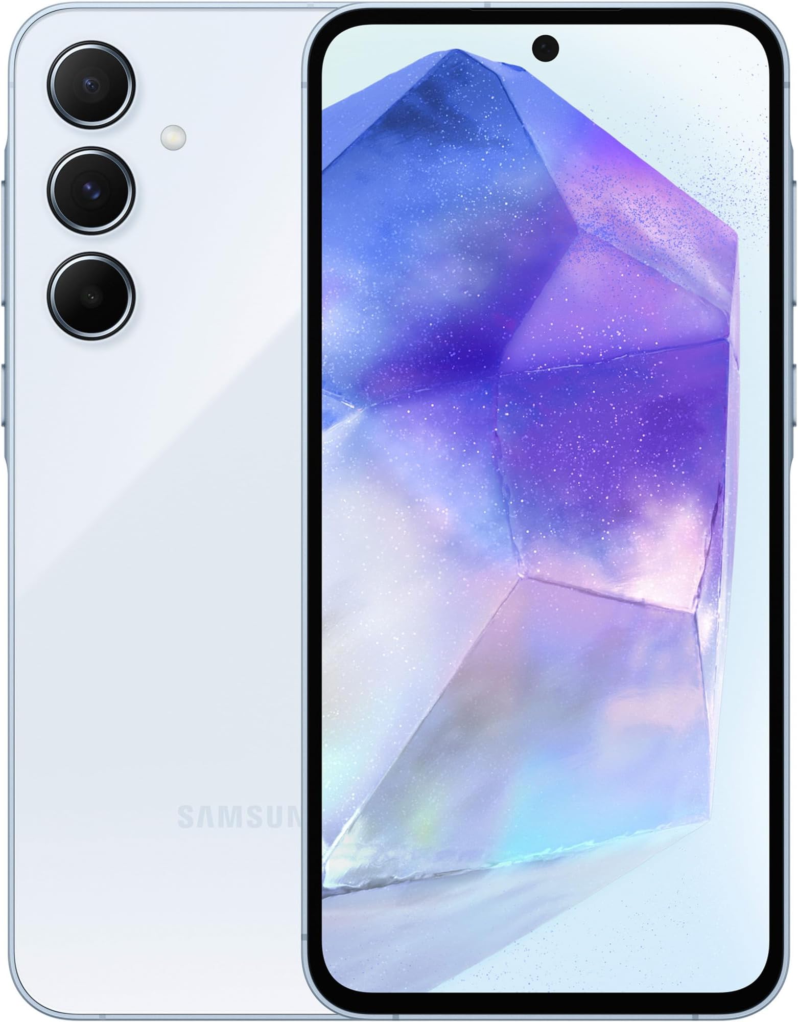 Samsung Galaxy A55 128GB 5G SIM Free Smartphone - Awesome Iceblue - [Italian, Hungarian, Polish, Romanian, Austrian, Swiss version]