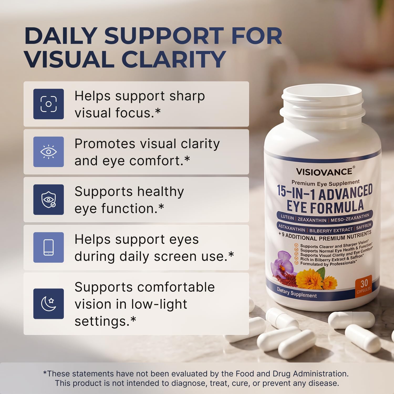 Eye Health Supplement, 3 Macular Carotenoids, 30 Capsules — Amazon image 7