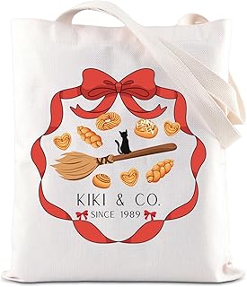 TSOTMO Animated Movie Inspired Tote Bag Magic Delivery Service Cartoon Lover Gift Black Cat Gift Anime lover Handbag