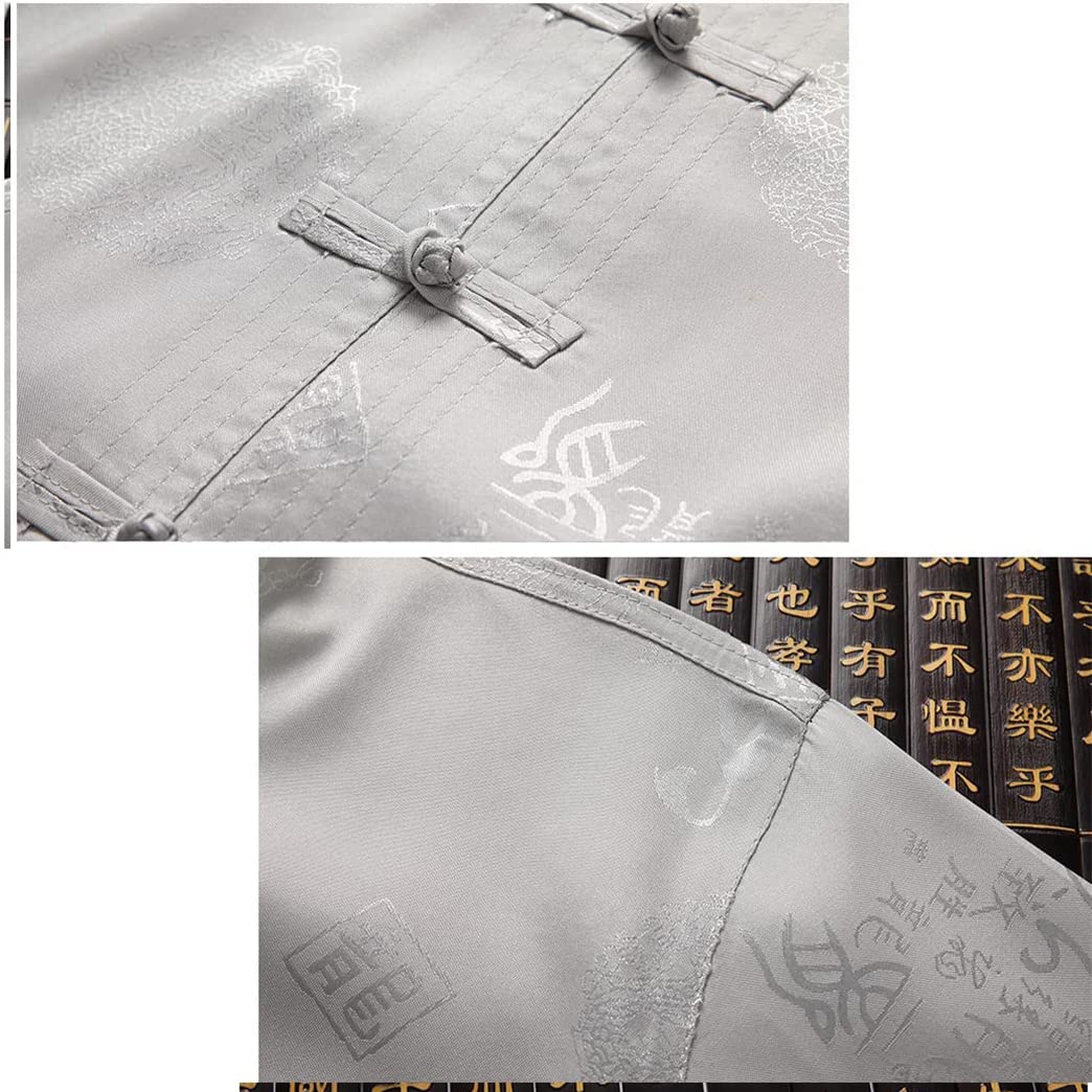 Arti Marziali Kung Fu Uniforme a Manica Corta Pantaloni Tange Abiti Cinesi Abiti Tradizionali Manica Lunga,Tai Chi Ala Chun Camicia da Allenamento Abbigliamento Red-XL