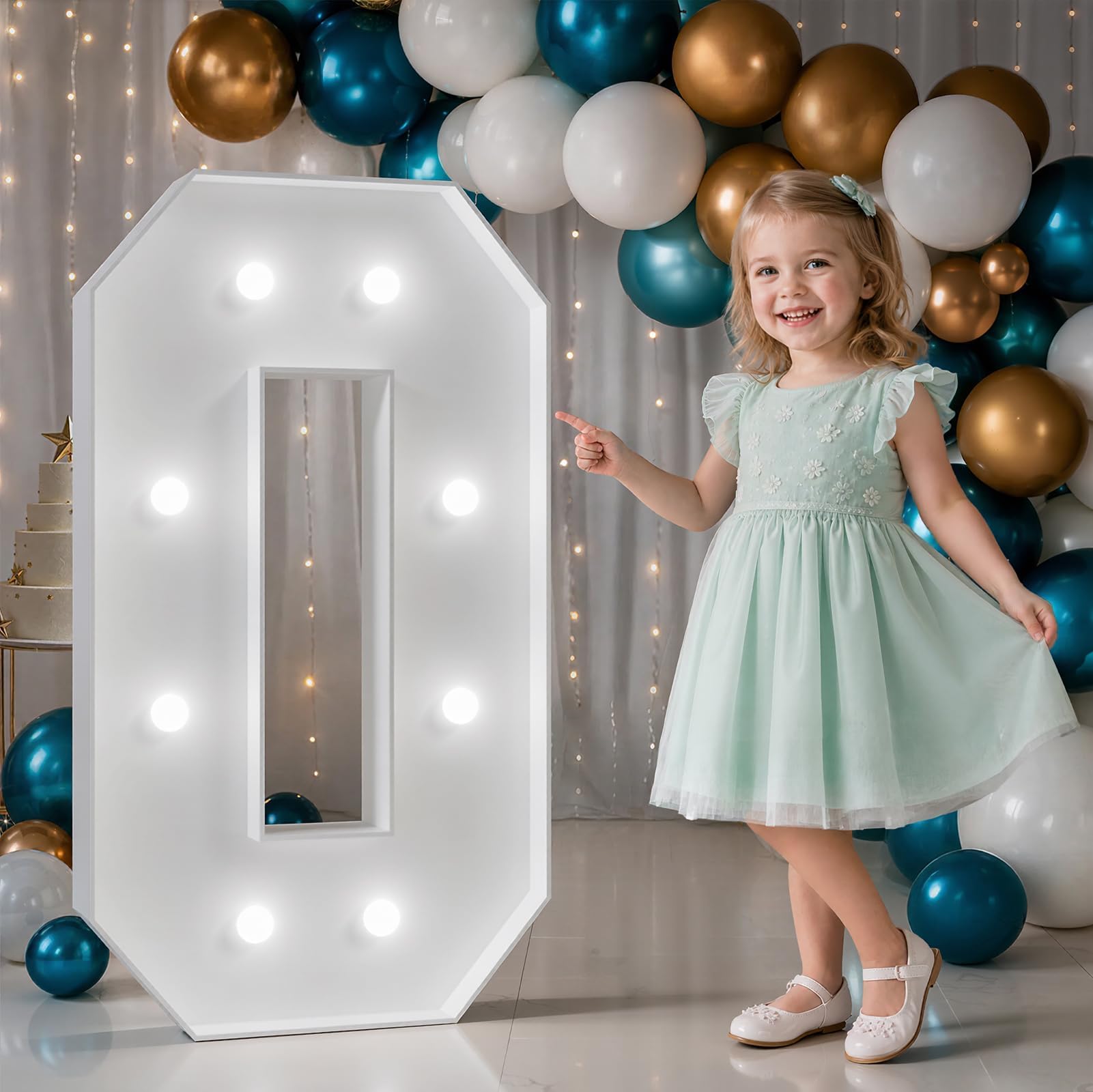 3FT Marquee Letters O, Large Light Up Letters for Birthday Decor