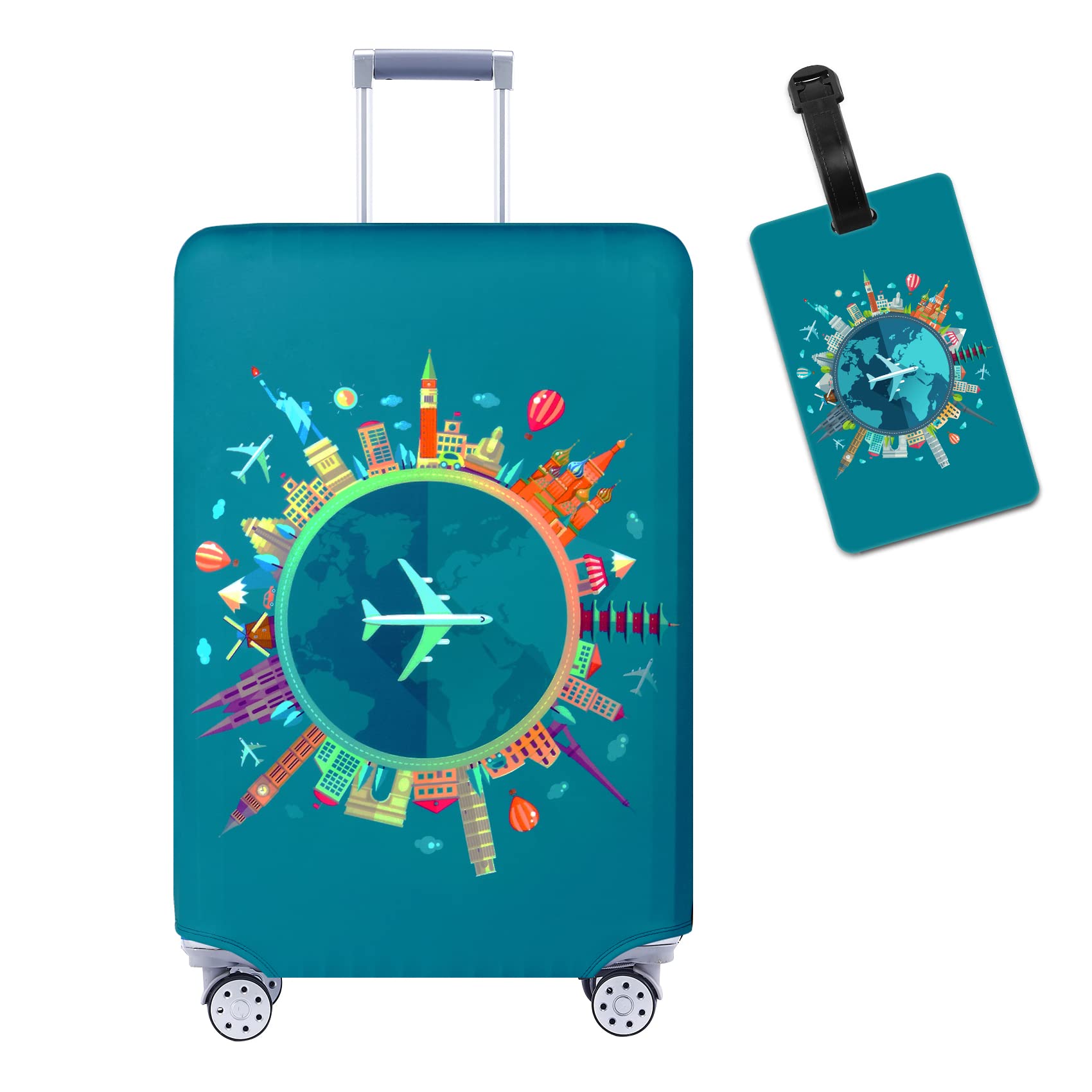 Travelkin Luggage Cover Washable Suitcase Cover Suitcase Protector Anti-Scratch Suitcase Cover Fits 18-32 Inch Luggage
