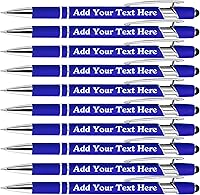 Vista 69 de Bolígrafos personalizados a granel grabados personalizados con punta de lápiz capacitivo, bolígrafos personalizados de tinta negra, regalos