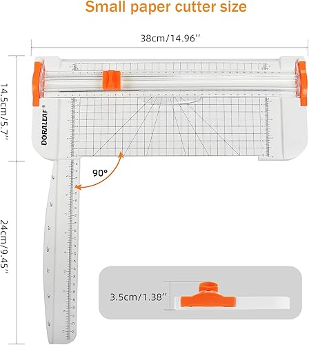 Miniatura 3 de Cortador de papel portátil de 12 pulgadas, cortador de papel, herramienta de suministros para álbumes de recortes con regla lateral de protección
